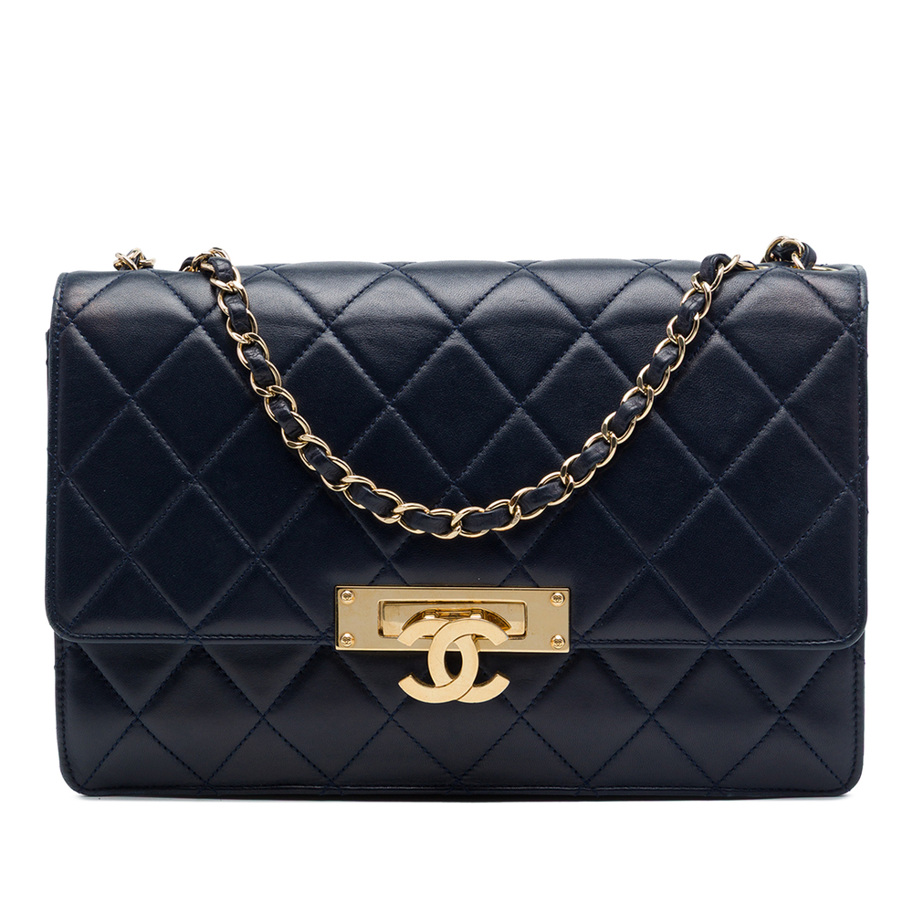 Pre-Loved Chanel Quilted Lambskin Golden Class Flap
